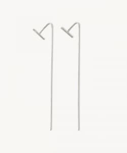 【受注生産商品】Bar Stud Bar Back Earrings Silver