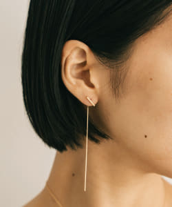 【受注生産商品】Bar Stud Bar Back Earrings Gold