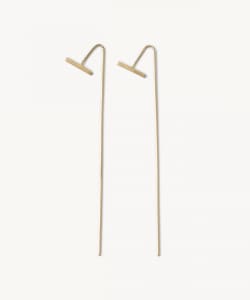【受注生産商品】Bar Stud Bar Back Earrings Gold