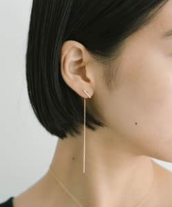 【受注生産商品】Bar Stud Bar Back Earrings Gold