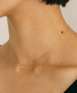 【受注生産商品】Circle Pendant Stone & Gold