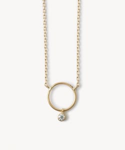 【受注生産商品】Circle Pendant Stone & Gold