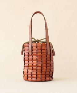 dragon Link Backet Leather Mesh Tote Bag