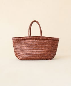 dragon Bamboo Triple Jump Leather Mesh Mini Tote Bag
