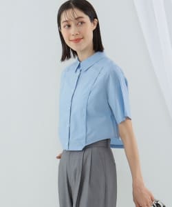 Ray BEAMS / 女裝 側邊 圓弧剪裁 短袖 襯衫