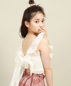 ○BEAMS COUTURE / ホワイトレース フリル キャミソール