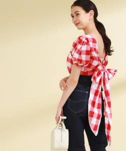sister jane / Combine Gingham Cropped Tops