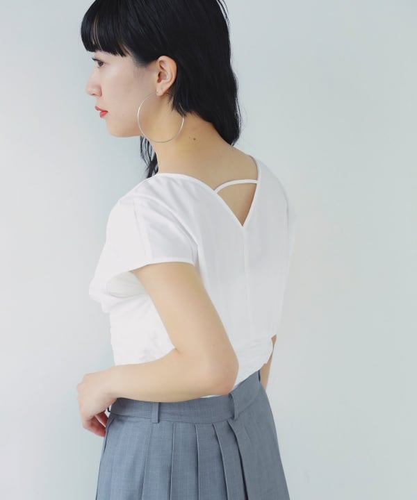 Ray BEAMS ウエストリボン トップス トップス