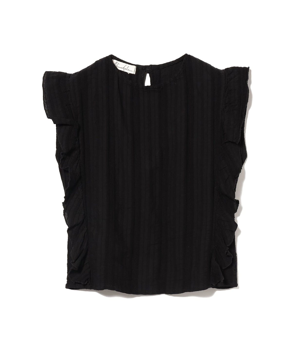 ELINA LEBESSI エリナ リベッシー / TOP WITH RUFFLES WITHOUT EMBROIDERY EX トップス WOMEN SOUTH WAVE BLACK S ELINA LEBESSI エリナ リベッシー / TOP WITH RUFFLES WITHOUT EMBROIDERY EX トップス WOMEN SOUTH WAVE BLACK S