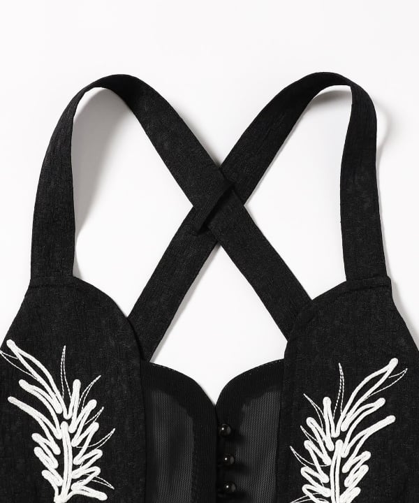 FUMIE TANAKA(フミエタナカ)】embroidery bustier：ビスチェ