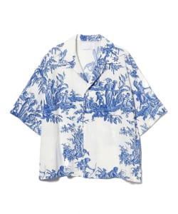 UNUSED / 4 continents print short sleeve shirt
