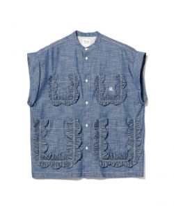 ▲〇RhodolirioN / FRILL SHIRT -CHAMBRAY