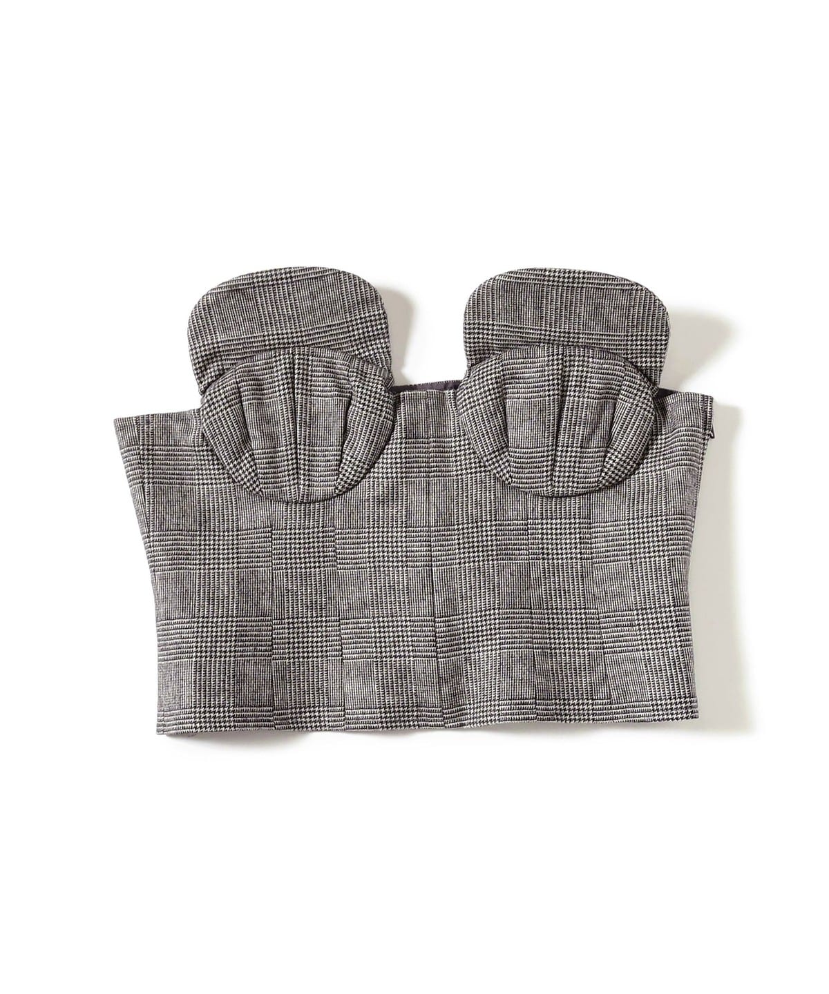 YOHEI OHNO / Baseball Cap Bustier トップス WOMEN glen check 36 YOHEI OHNO / Baseball Cap Bustier トップス WOMEN glen check 36