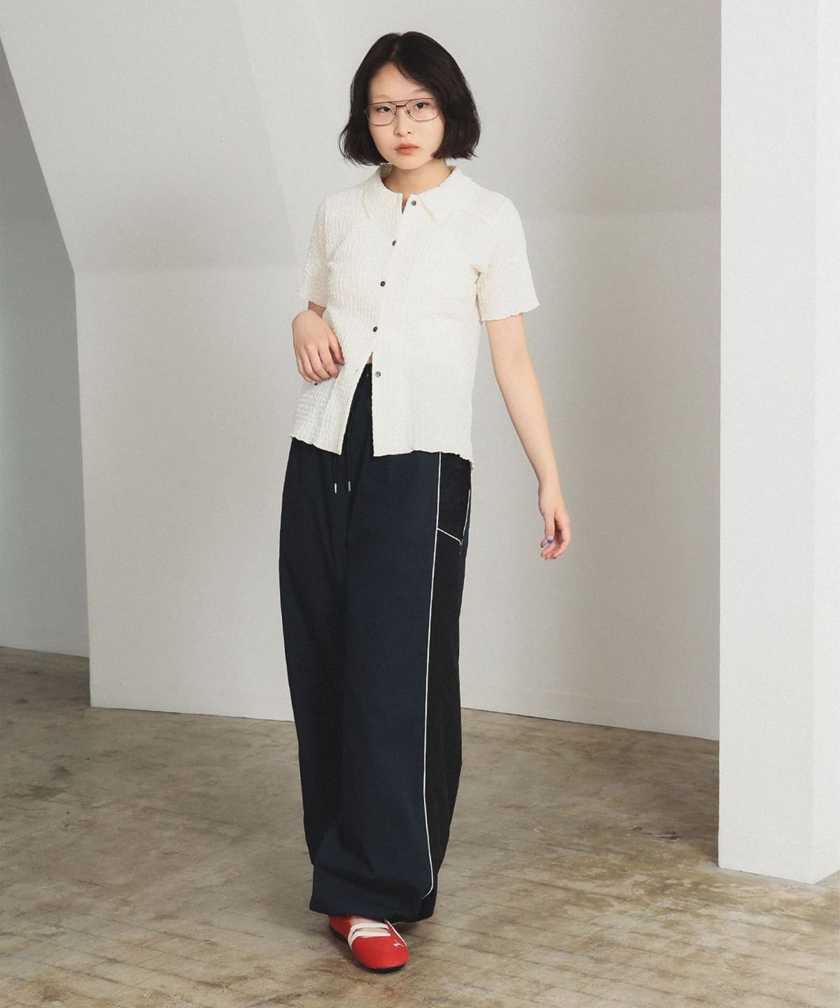 Ray BEAMS（レイ ビームス）シャーリング メロー シャツ（シャツ