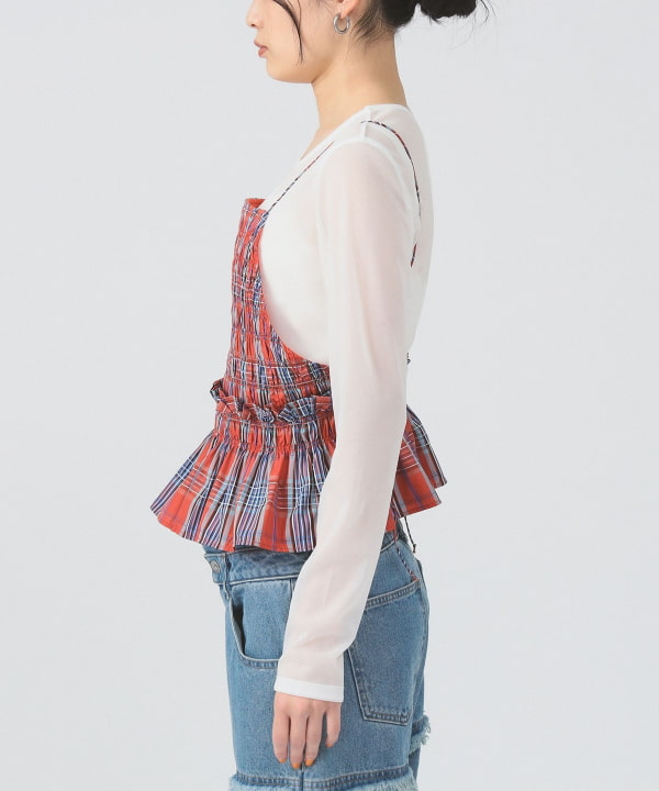 BEAMS WOMEN｜Ray BEAMS / シャーリング キャミソール 24SS