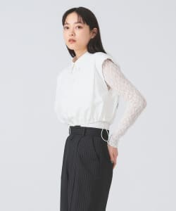 ショルダーパッド フレンチスリーブ シャツ