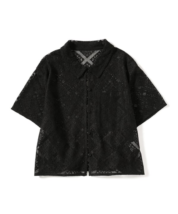Khaju - khaju  シップス レース ブラウス  アダムエロペ  レイビームス ADAM ET ROPE' ブラウス シャツ 「WEB限定」レースコンビシャツ