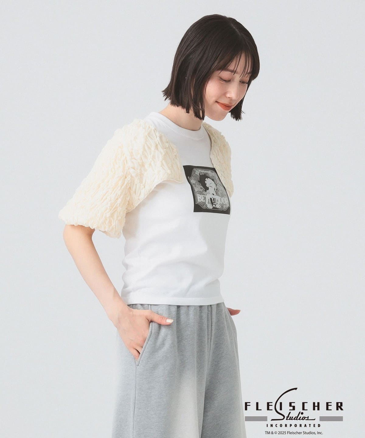 バルーン スリーブ ボレロ トップス WOMEN OFF WHITE ONE SIZE バルーン スリーブ ボレロ トップス WOMEN OFF WHITE ONE SIZE