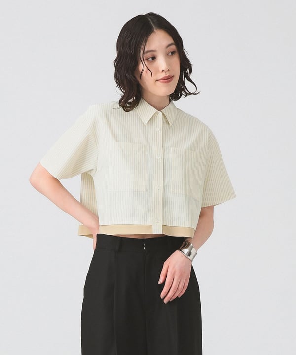 Ray BEAMS Ray BEAMS Cropped Shirt (Shirts, Blouses, Casual