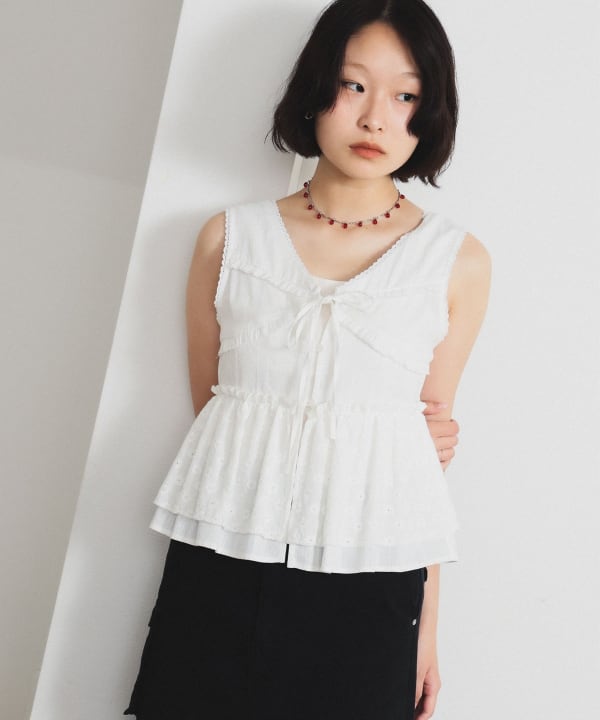Ray BEAMS - ペプラムブラウス  白 楽天市場】【SALE／70%OFF】RBS / スタンドカラー ぺプラム