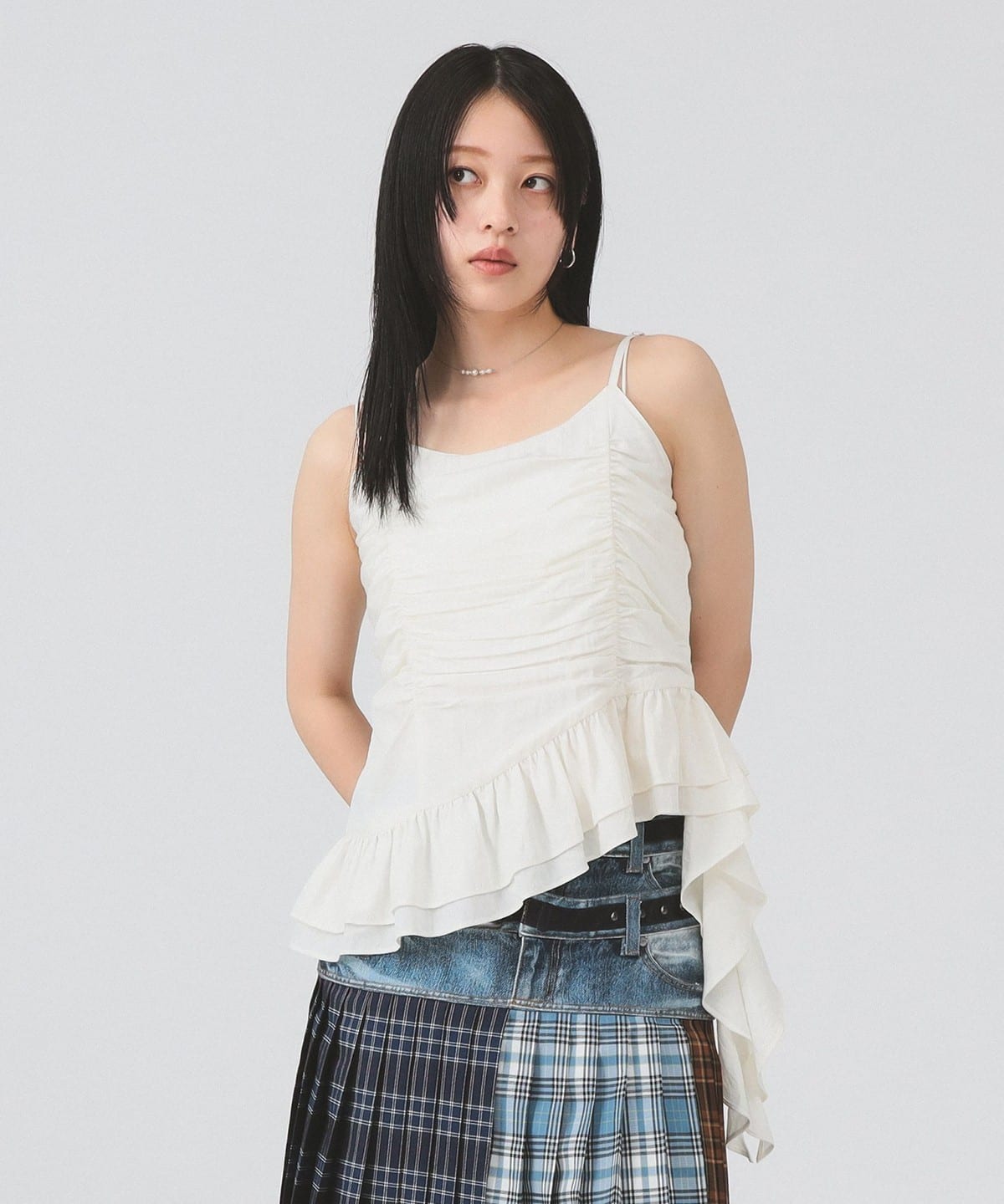 Ray BEAMS（レイ ビームス）裾 フレアー キャミソール（Tシャツ