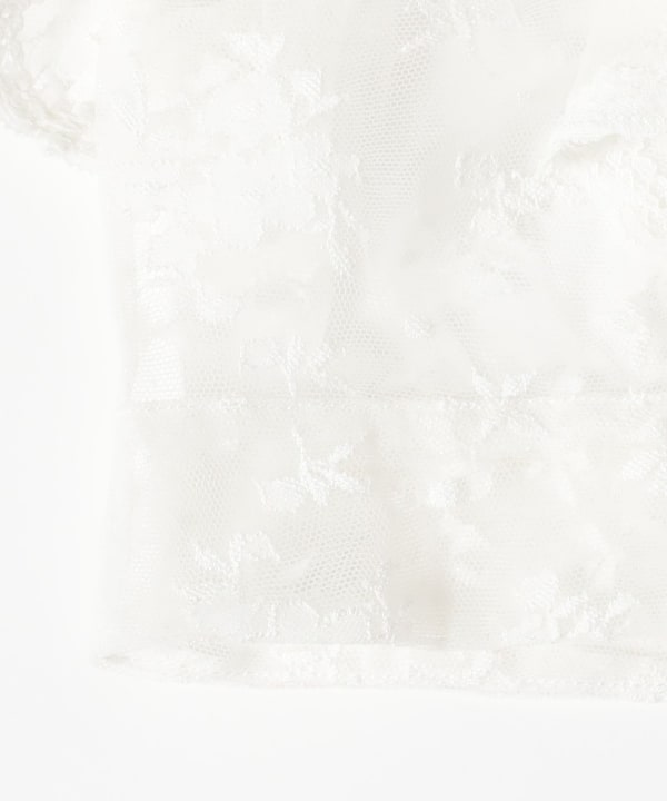 YUHAN WANG / Floral Lace Cropped Blouse