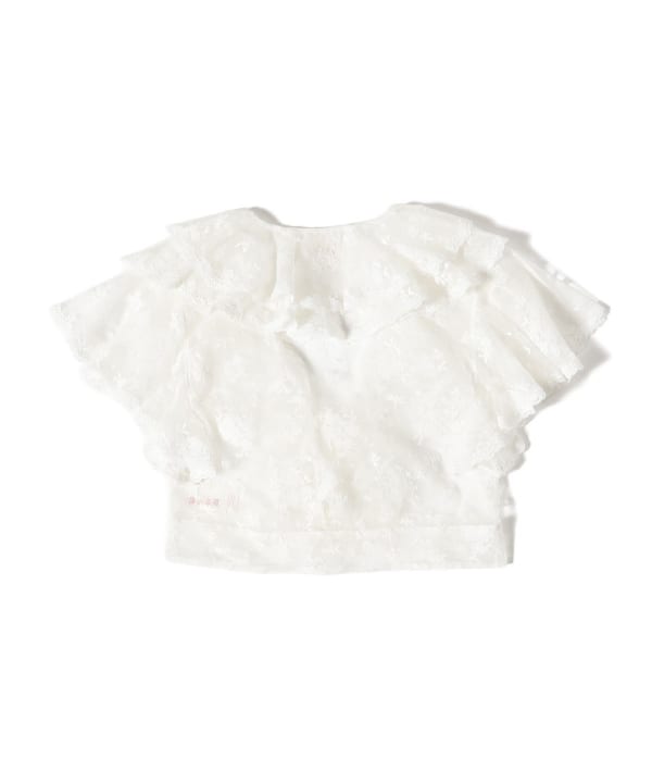 YUHAN WANG / Floral Lace Cropped Blouse