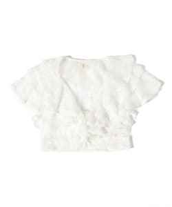 YUHAN WANG / Floral Lace Cropped Blouse