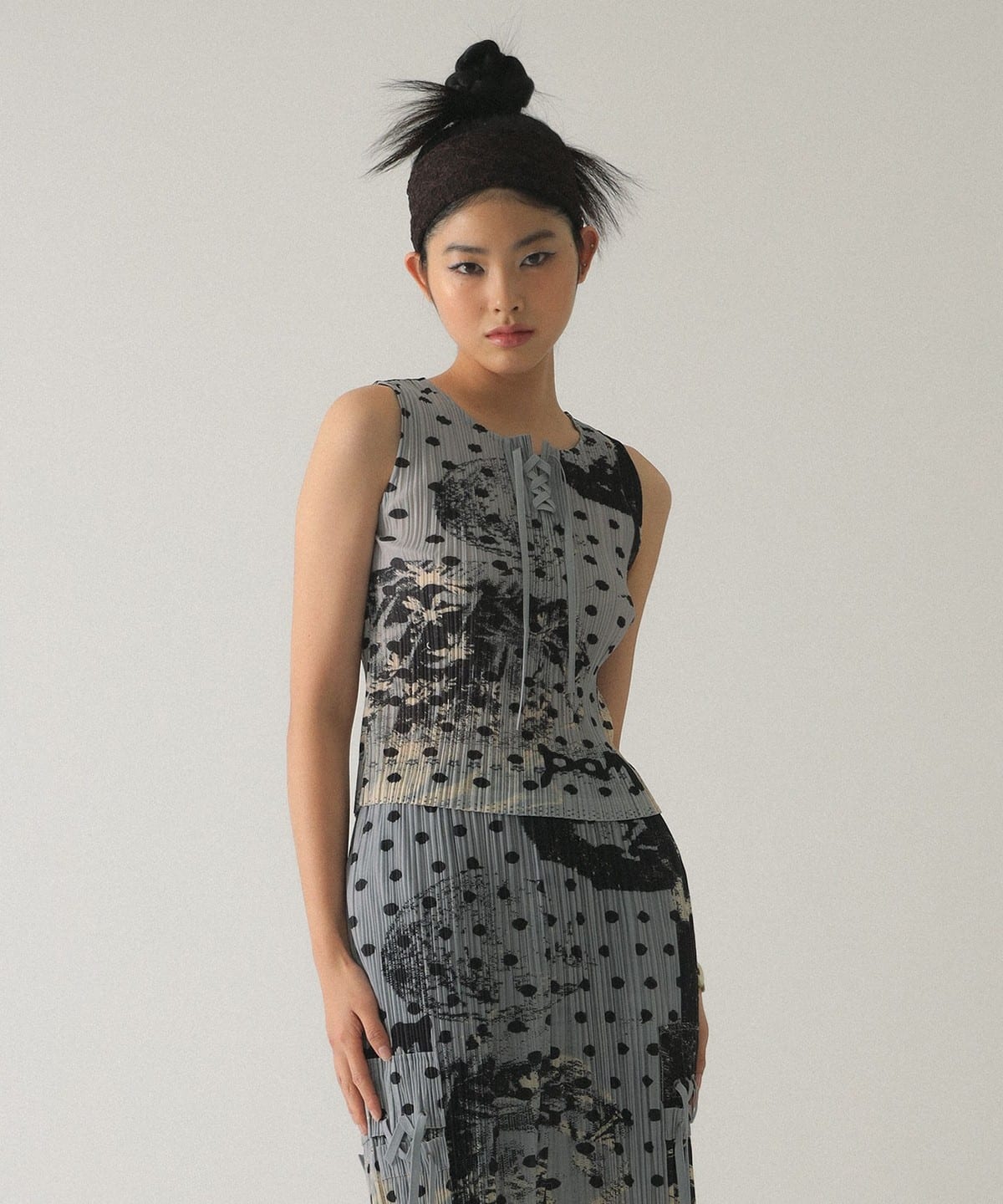 トップス Ray BEAMS [JI) P.A.M. / PLEATED TANK TOP Ray BEAMS (Ray BEAMS) 【Special order】P.A.M. / PLEATED TANK TOP
