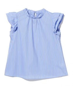 ストライプ ティアード フリルスリーブ ブラウス