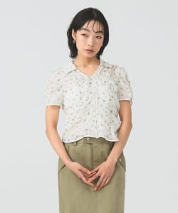 フラワー プリント シャーリング シャツ