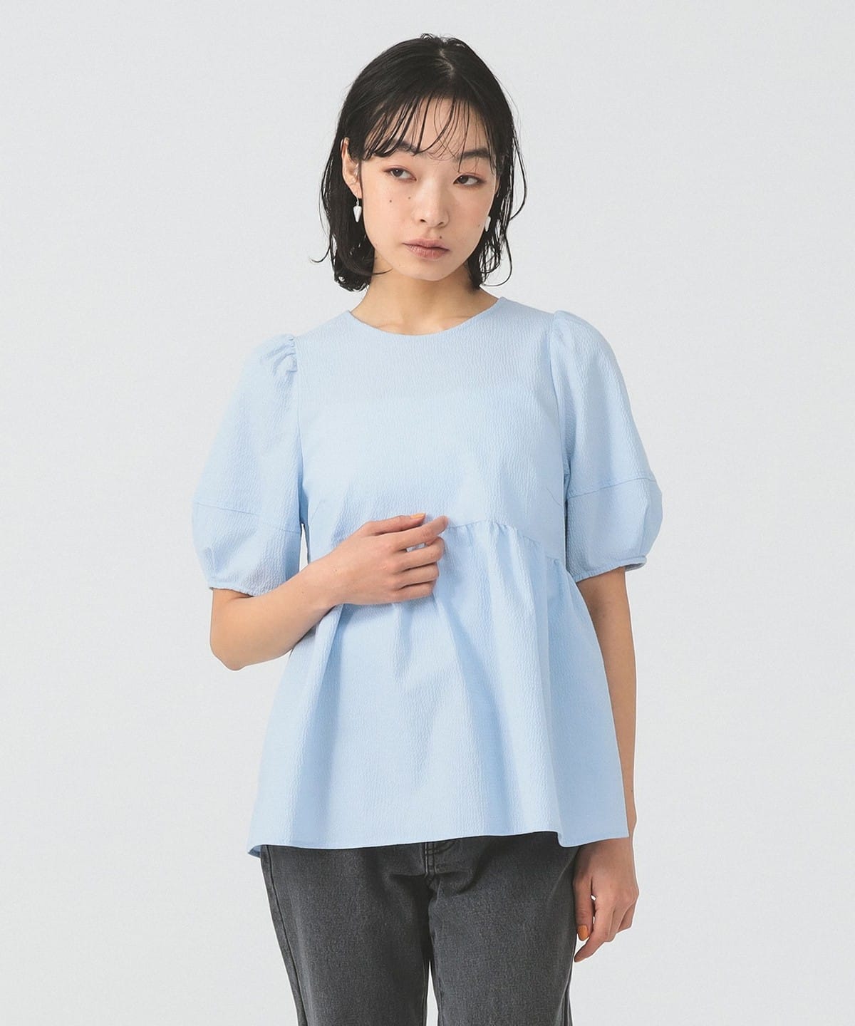新品、未使用‼️Ray BEAMS ランタンスリーブギャザーブラウス 61011049370_C_3.jpg