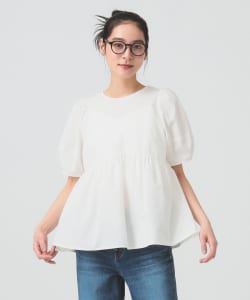 ランタンスリーブ ギャザー ブラウス