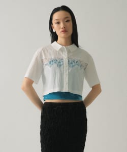 カットワーク レース シャツ