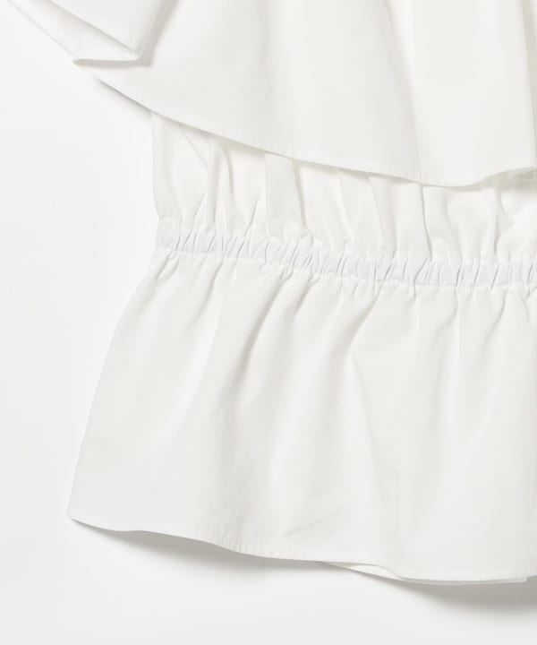 Cape Collar Off-Shoulder Blouse