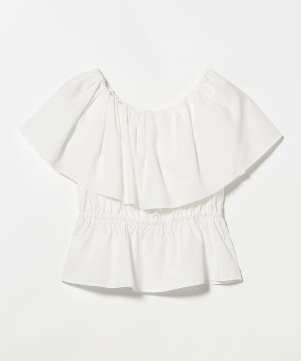 Cape Collar Off-Shoulder Blouse