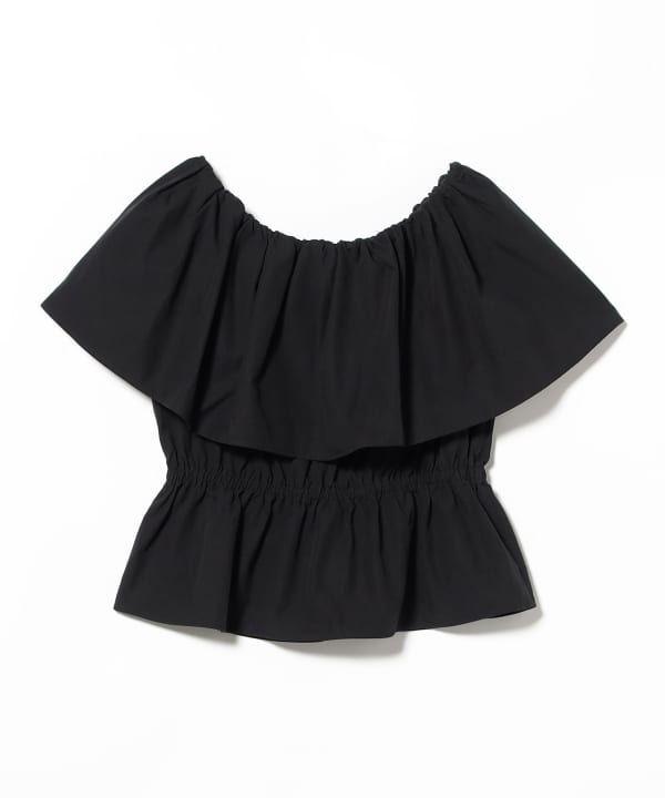 Cape Collar Off-Shoulder Blouse