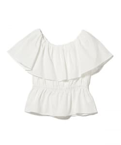 ケープ カラー オフショルダー ブラウス