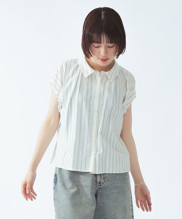 バルーン フレンチスリーブ シャツ BEAMS STAFF：H164　Size：ONE SIZE