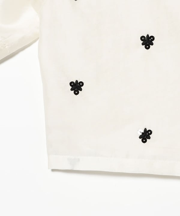 串珠刺繡七分襯衫