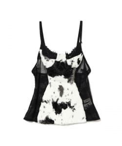 YUHAN WANG / Faux Fur Lace Corset