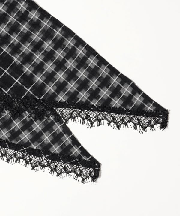 Checked babushka sleeveless shirt