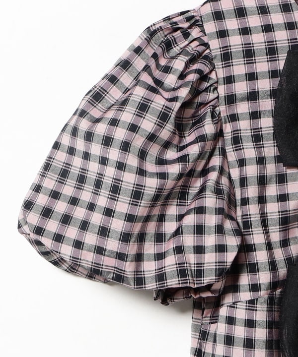 sister jane / Vence Check Bow Tops