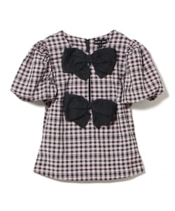 sister jane / Vence Check Bow Tops