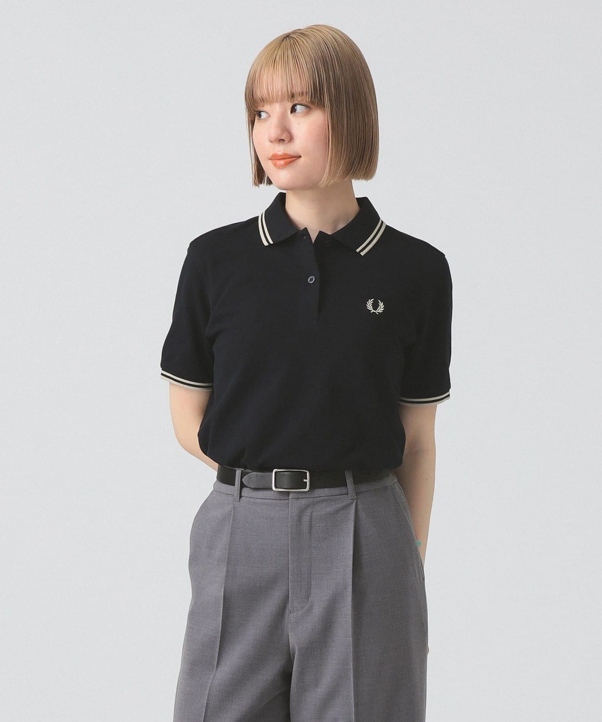 【モアバリエーション開催】FRED PERRY フレッド ペリー / The Twin Tipped Fred Perry Shirt シャツ・ブラウス WOMEN NAVY/OATMEAL 10 【モアバリエーション開催】FRED PERRY フレッド ペリー / The Twin Tipped Fred Perry Shirt シャツ・ブラウス WOMEN NAVY/OATMEAL 10