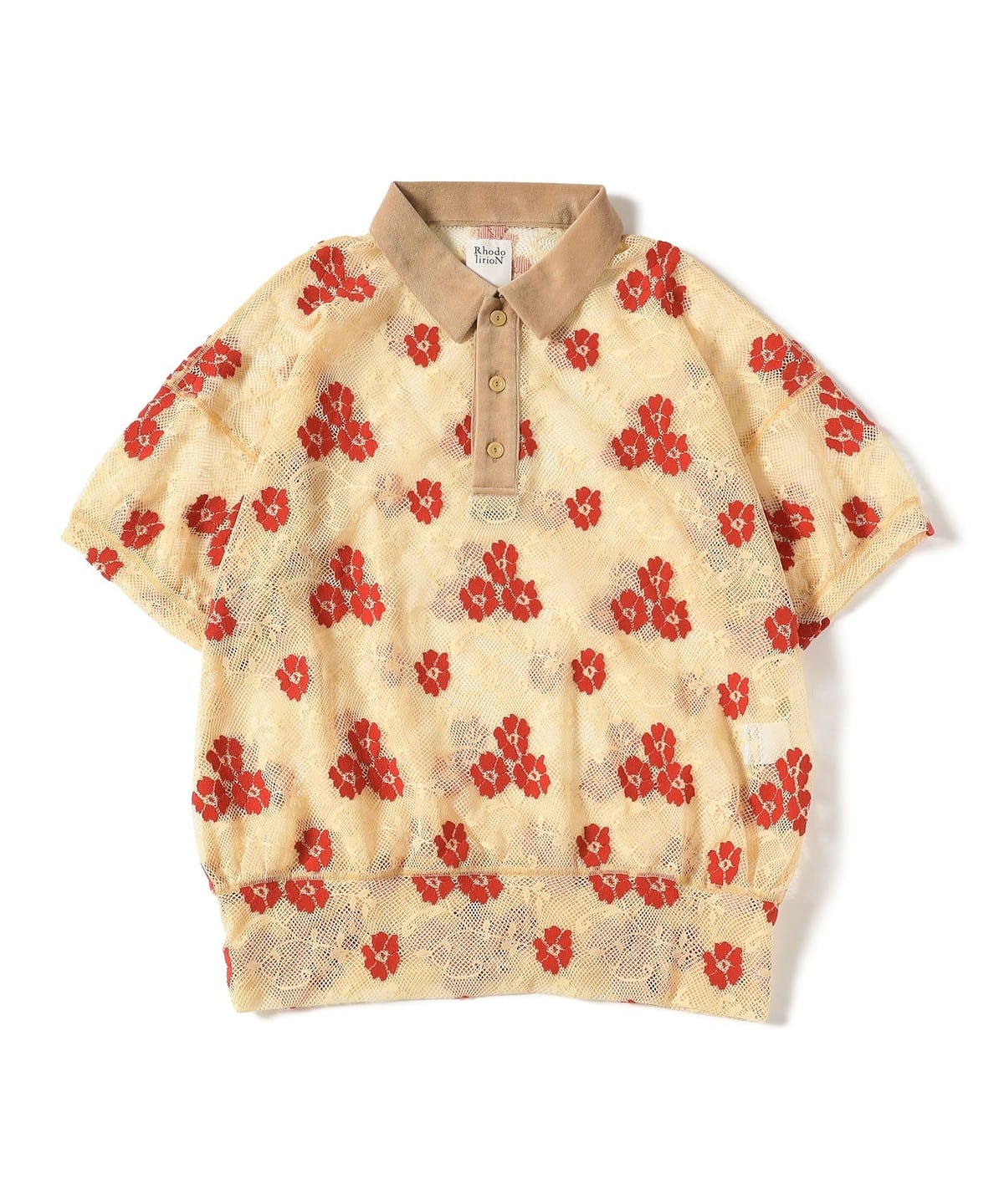 Ray BEAMS（レイ ビームス）RhodolirioN / Polo Shirt Flower Lace