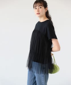 Ray BEAMS / チュール レイヤード Tシャツ