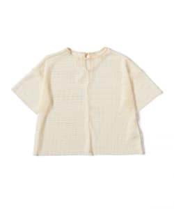 Ray BEAMS / ミックス メッシュ バックリボン Tシャツ