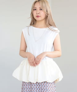 Ray BEAMS / バルーン キリカエ フレンチスリーブ Tシャツ