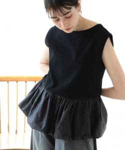Ray BEAMS / バルーン キリカエ フレンチスリーブ Tシャツ